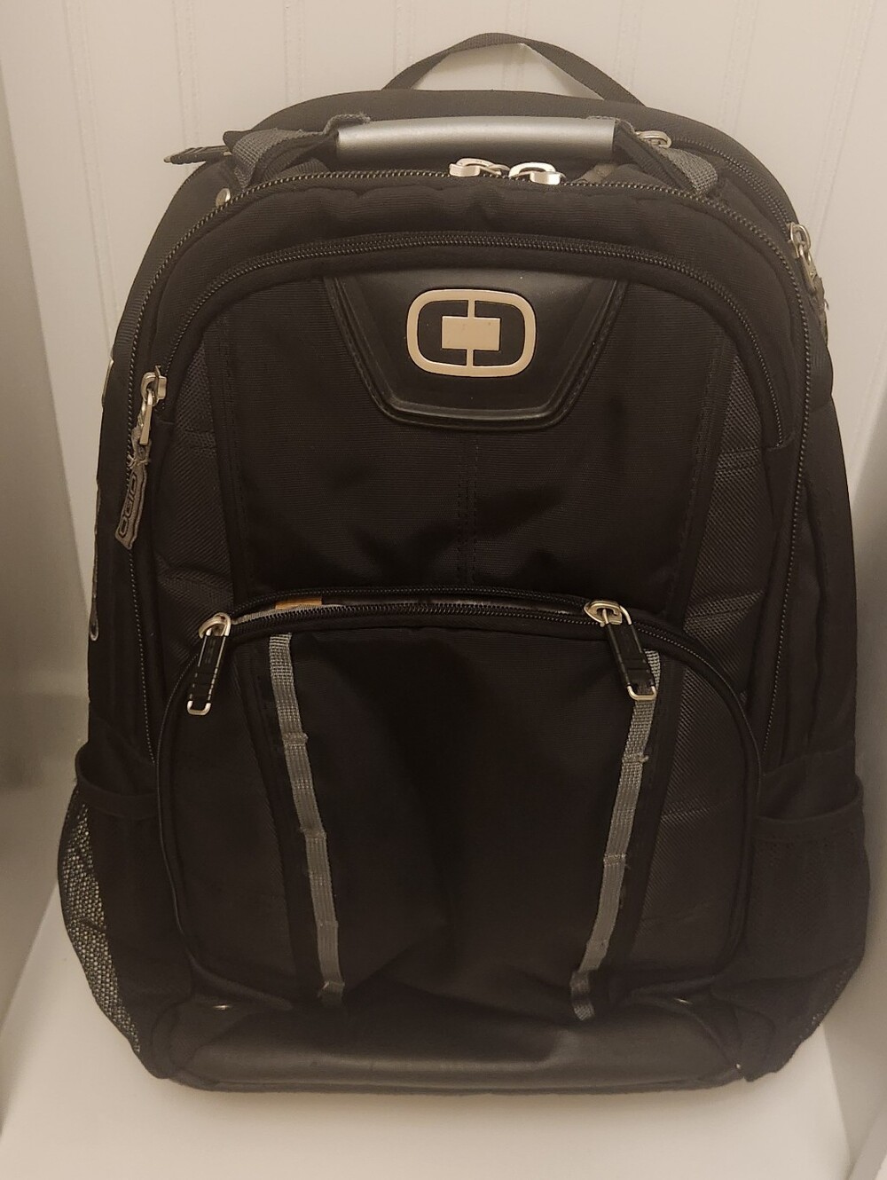 OGIO Black Men's Organizer Backpack with Silver Accents